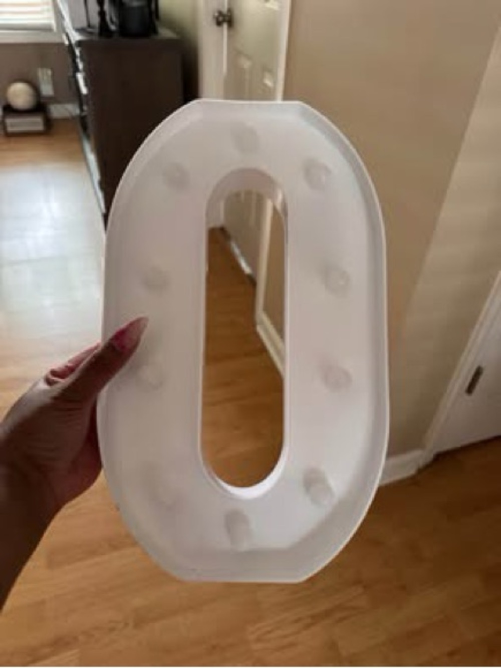 “0” Marquee Table Top Sign